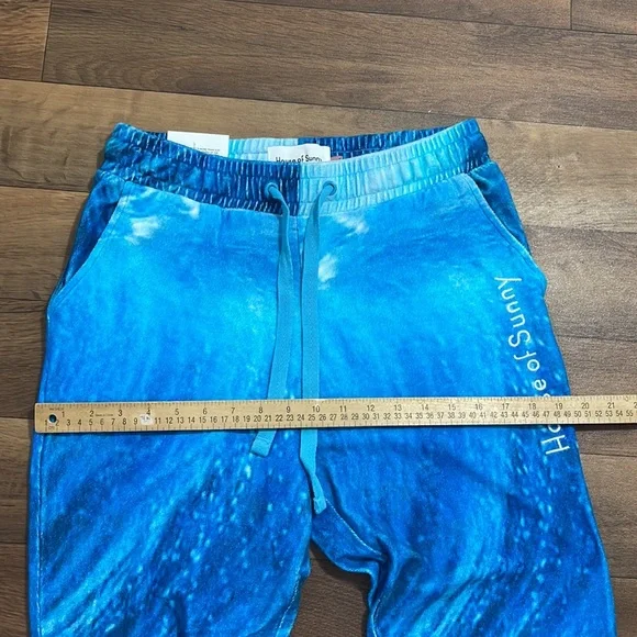 NWT Free People House Of Sunny Wave Towelling Pants Size 4 Beach Ocean Blue Soft - Picture 8 of 11